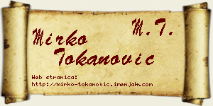Mirko Tokanović vizit kartica